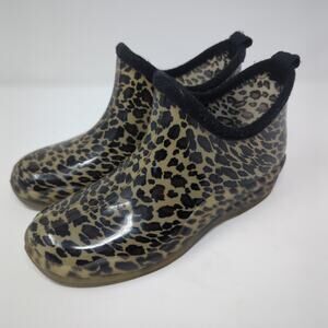 Capelli of New York Cheetah Rain Winter Booties Womens Size 7